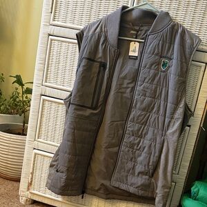 johnnie-O Charcoal Quilted Vest for Men